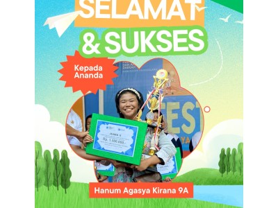 Selamat Hanum, telah meraih juara 2 lomba story telling tingkat kabupaten